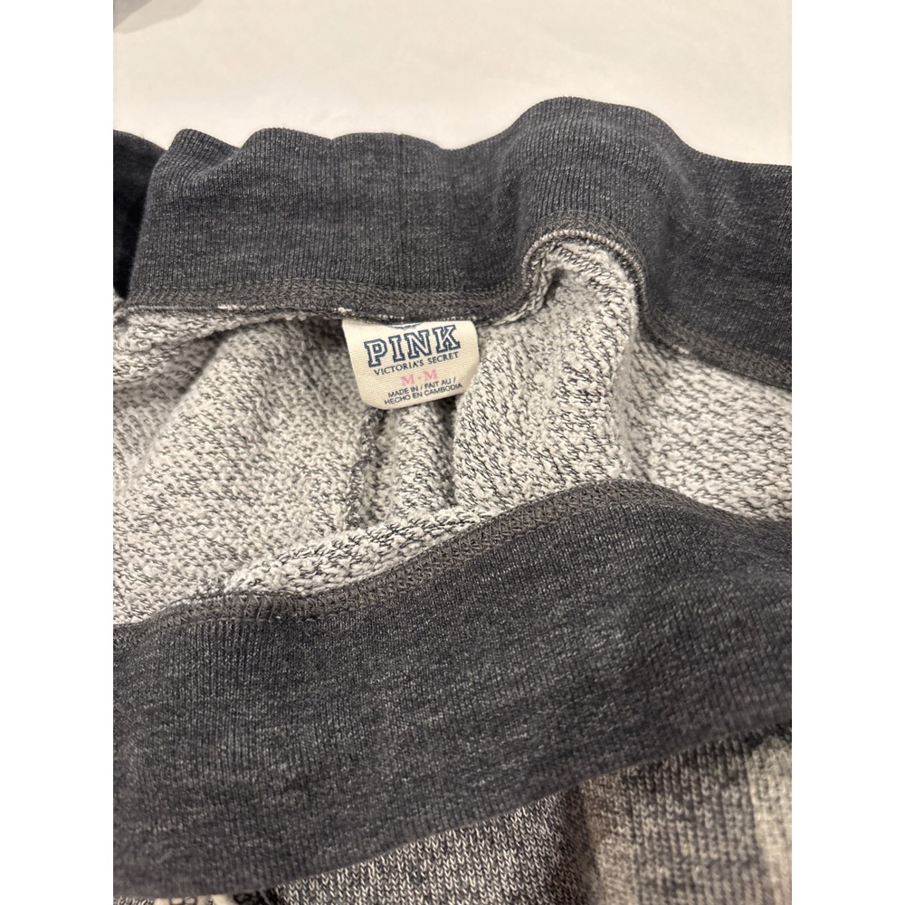 Victorias Secret PINK Sweatpants Gray Love 86 Logo Joggers Womens Medium - Picture 3 of 4